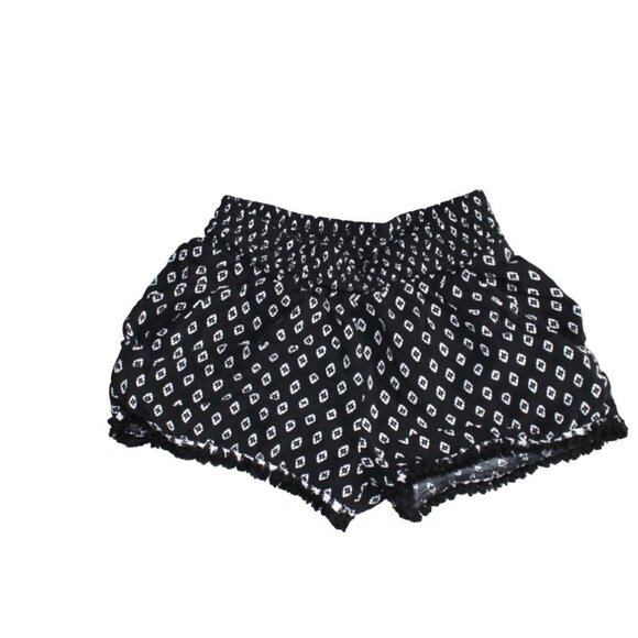 Joey B. Girls Light Weight Patterned Pull On Shorts w/Pockets-Black-Small-GUC - Picture 1 of 7
